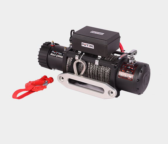 Grey guide rope black rope frosted black winch